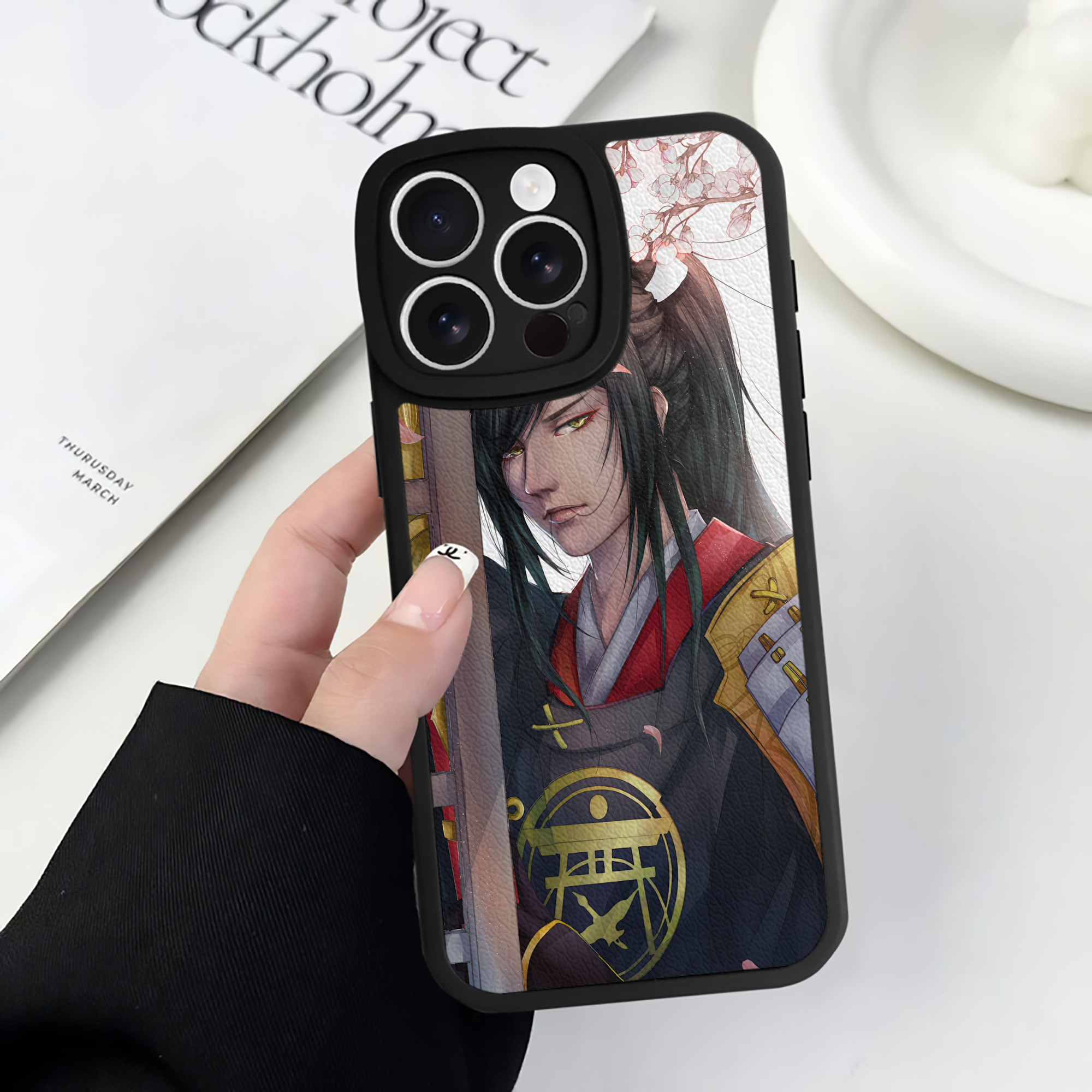 （画像用） 刀剣乱舞 Touken Ranbu 【iPhone 16シリーズ対応】シリコンスマホケース（レザー調） 材質：シリコン